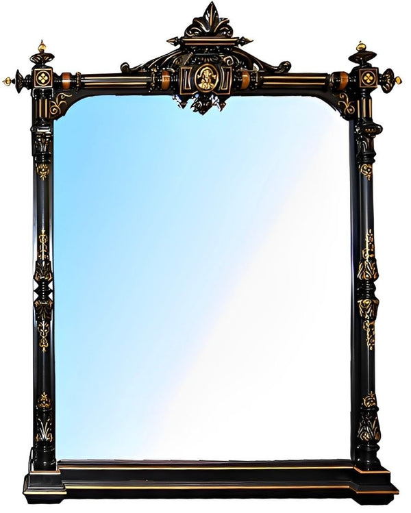 Oversized Ebonized Renaissance Revival Mirror by Herter Brothers, U.S.A. c. 1890
