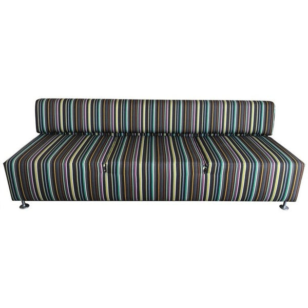 Modern Striped Low Back Sofa, U.S.A. 2005.