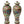 Load image into Gallery viewer, Chinese Pair of Early 19th Century Famille Rose Canton Lidded Vases