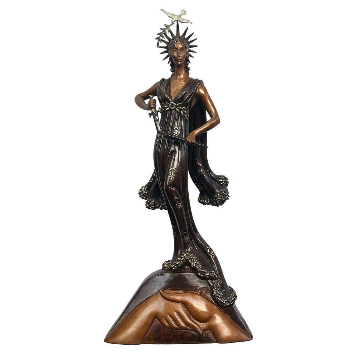 アート・デザイン・音楽 ERTE SCULPTURE Rare Erte Bronze Sculpture “Elegance” Art Deco Limited