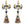 Load image into Gallery viewer, Pair of French Napoleon III Bronze & Rouge Marble Candelabras
