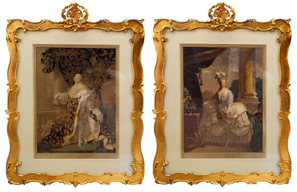 Belle Époque Portraits of Louis XVI & Marie Antoinette by Jean-Gothard Muller.