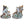 Load image into Gallery viewer, Set of Two Porcelain Hunting Dog Vases