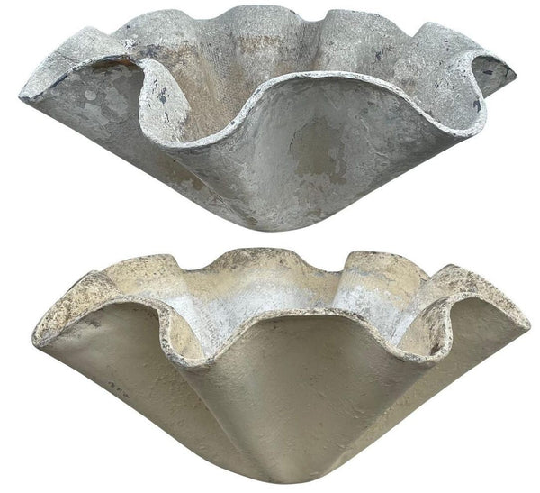 Pair of Willy Guhl Biomorphic Concrete Planters for Eternit. Switzerland, 1960's
