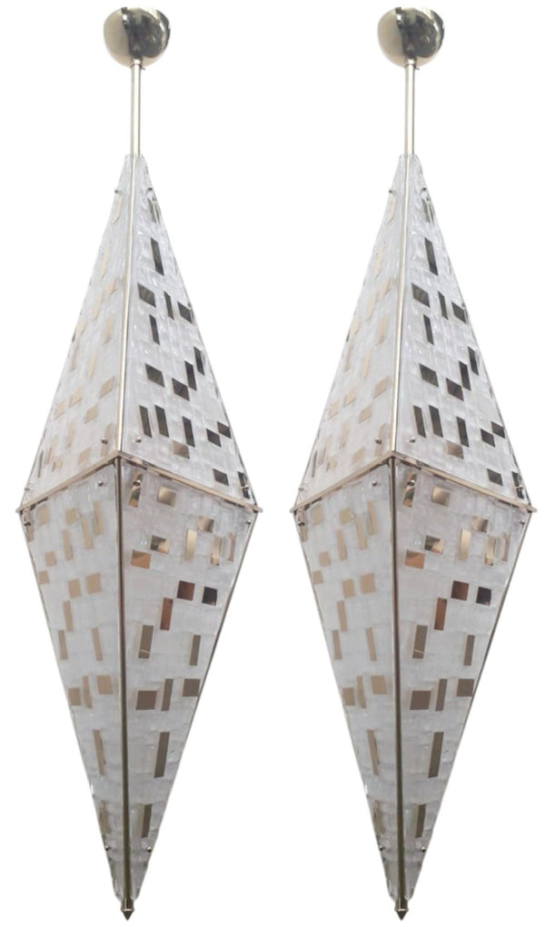Limited Edition Pair Murano Glass Luxor Lanterns Exclusively by Gianluca Fontana