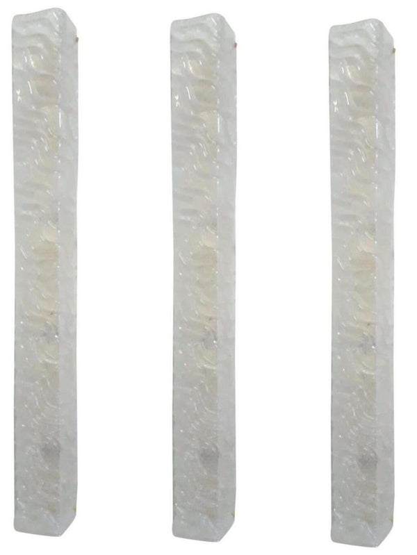 Set of Three Long Rectangular Canale Sconces by Barovier e Toso. Italy, 1960's.
