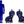 Load image into Gallery viewer, 19thC. Oversized Chinese Cobalt Blue Glazed Earthenware Models of Mythical Beast