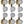 Load image into Gallery viewer, Set of Six Terzetto Sconces with Frosted White Murano Glass. Italy, 1970's.
