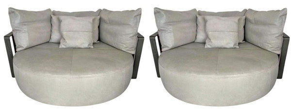 Pair of Scarlett Poltrona Frau Chair Designed by Jean-Marie Massaud. Italy, 2015