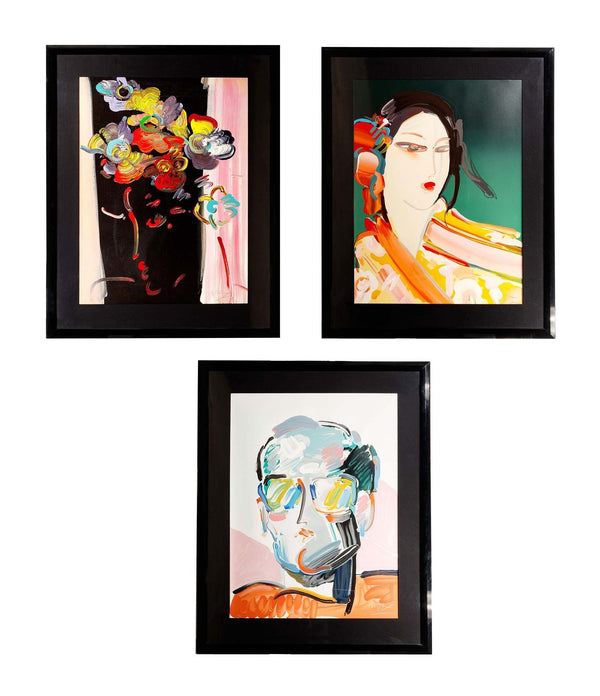 Peter Max Signed Serigraph Collection – Framed with COA (Set of 3)