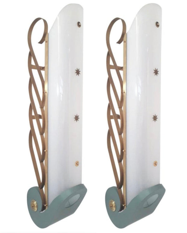 Pair of Cinema Sconces, Italy, 1950's.