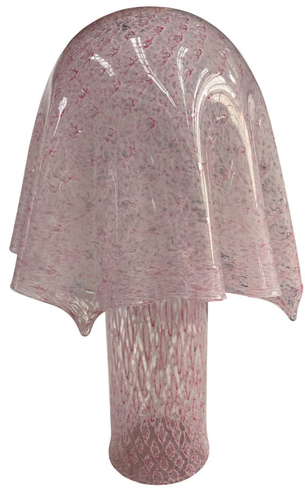 Rare Vintage Pink Murrine Murano Glass Table Lamp. Italy, 1960's.