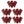 Load image into Gallery viewer, Set of Five Red Murano Glass Sconces Designed by Vistosi, Italy, 1980's.