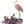 Load image into Gallery viewer, Rock Crystal & Rose Quartz Bird Sculpture with Amethyst Stand