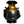 Load image into Gallery viewer, Vintage Italian Black &amp; Gold Murano Glass Amphora Vase
