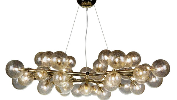 Hand-Blown Murano Glass Mimosa Chandelier Signed by Maestro Alberto Donà.