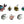 Load image into Gallery viewer, Set of 7 Colorful Murano Glass Fish Figurines
