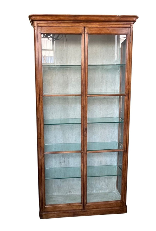 French Wood & Glass Display Cabinet, 20th Century.