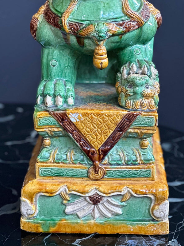 Pair of Late 19th Century Chinese Porcelain Foo Dogs