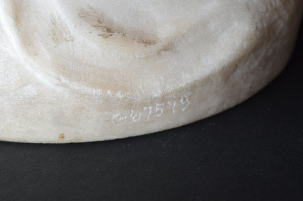 Late 19th Century Italian Carrara Marble Statue of a Young Lady.