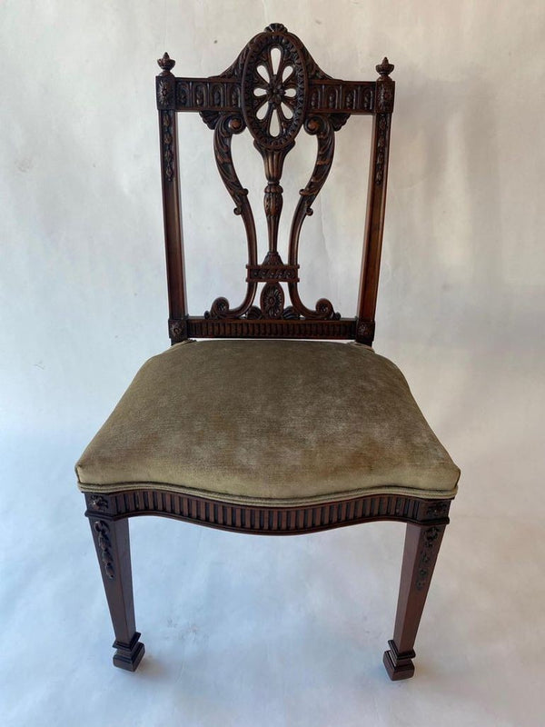Set of Twelve 19th Century English Edwardian Mahogany Dining Chairs