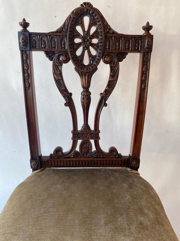 Set of Twelve 19th Century English Edwardian Mahogany Dining Chairs