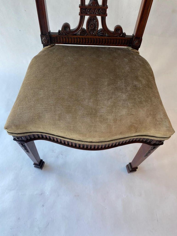 Set of Twelve 19th Century English Edwardian Mahogany Dining Chairs