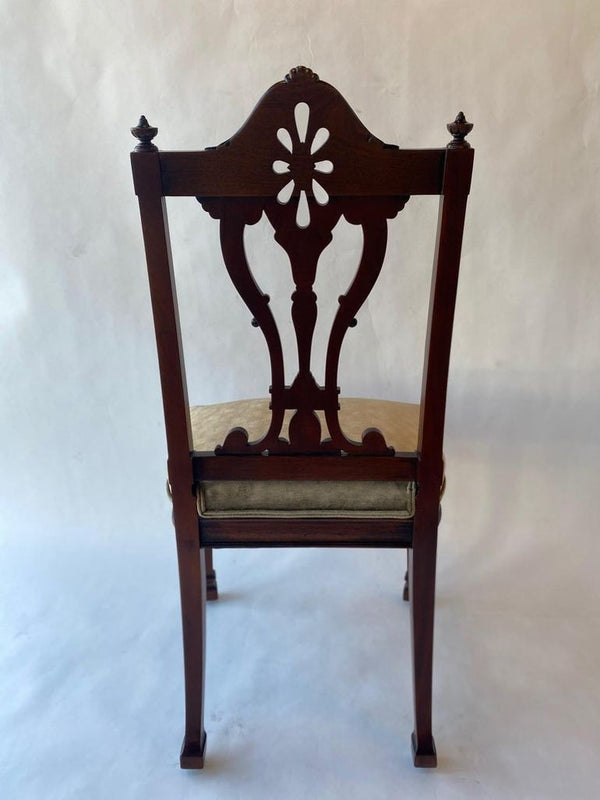 Set of Twelve 19th Century English Edwardian Mahogany Dining Chairs