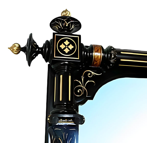 Oversized Ebonized Renaissance Revival Mirror by Herter Brothers, U.S.A. c. 1890