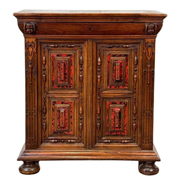 English 19th Century Frieze Cabinet w/Tortoiseshell Panels