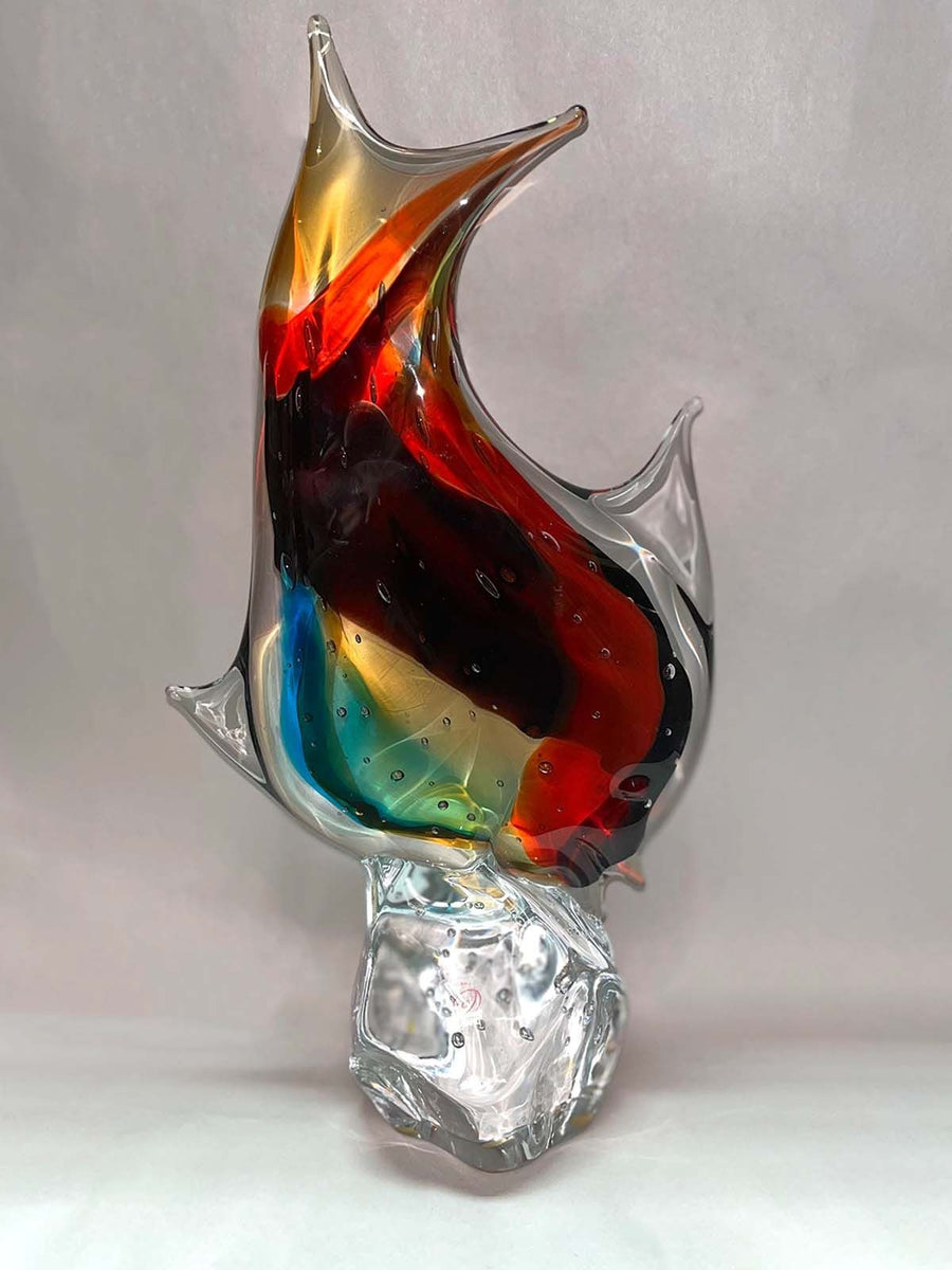 マルコリン・アート・クリスタル 魚 M240 Murano Fish Sculpture by Sergio Costantini – PEGASO GALLERY
