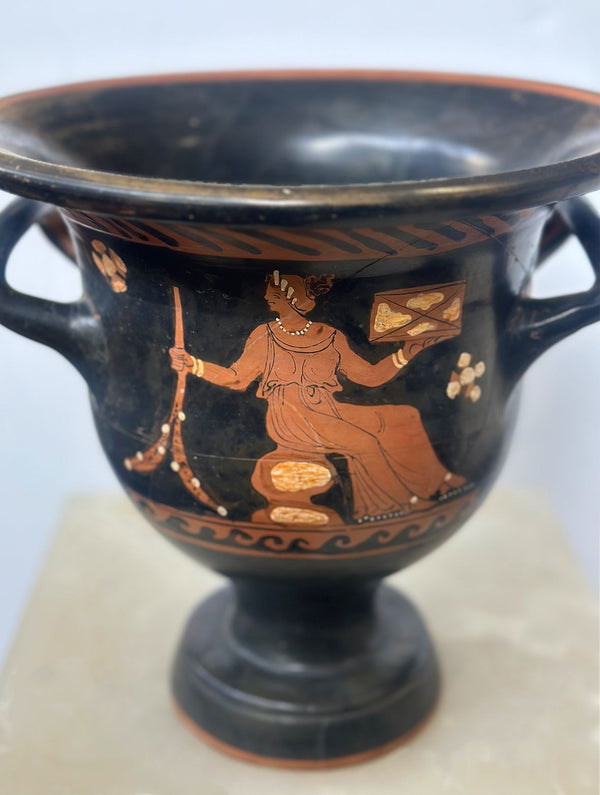 Ancient Apulian Magna Graecia Bell Krater, c. 350 BC.