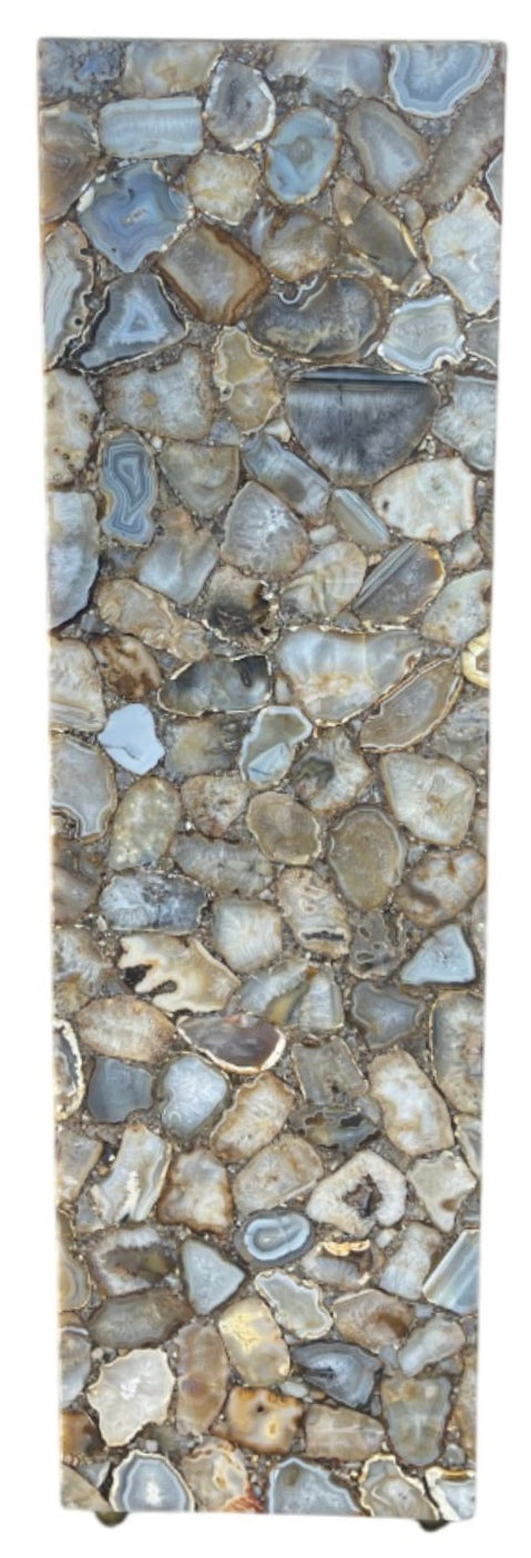 20th Century Illuminated Agate Column Pedestal