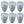Load image into Gallery viewer, Set of Twelve Clear Graniglia Shield Murano Glass Sconces. Italy, 1960's.