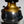 Load image into Gallery viewer, Vintage Italian Black &amp; Gold Murano Glass Amphora Vase

