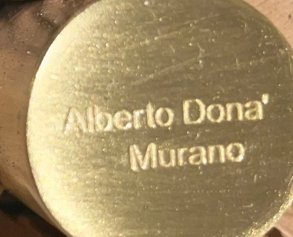 Hand-Blown Murano Glass Mimosa Chandelier Signed by Maestro Alberto Donà.