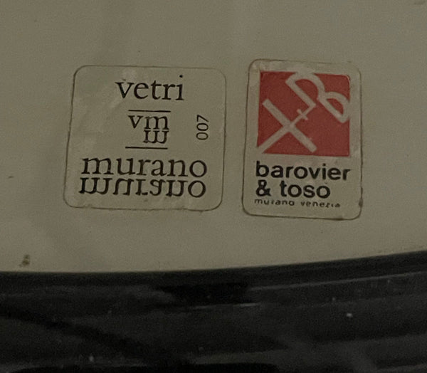 Set of Three "Sombrero" Murano Glass Chandeliers by Barovier e Toso, Italy 1970s