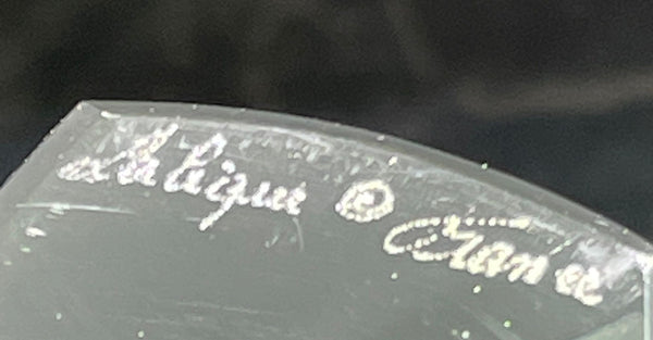 Lalique "Narcisse" Swirl Glass Vase, Signed. France, 1970's.