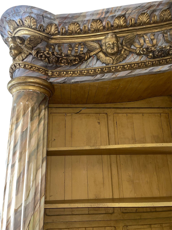 Monumental Mid-19th Century French Painted and Gilded Bibliothèque / Bookcase