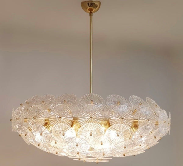 Oversized Pair of Italian Loto Chandeliers,1970's.