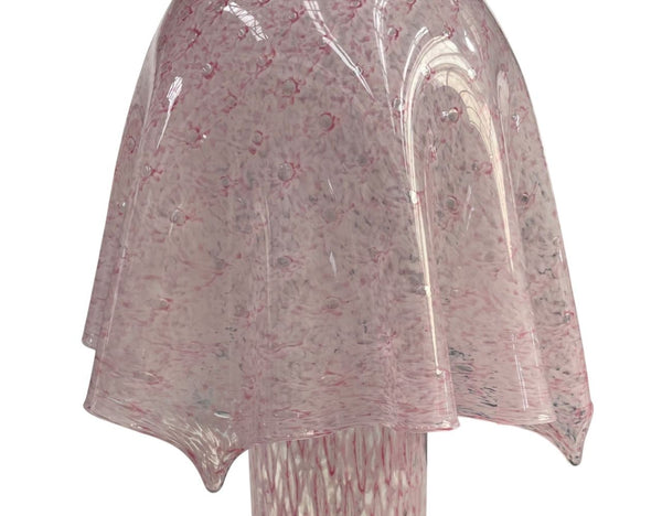 Rare Vintage Pink Murrine Murano Glass Table Lamp. Italy, 1960's.