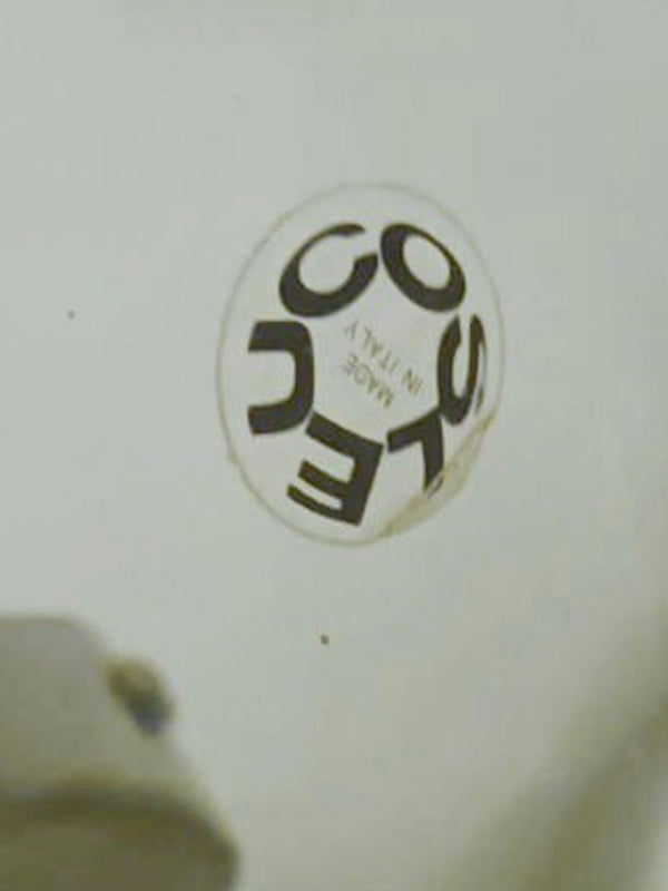 Pair of Flush Mounts or Sconces w/ Smoky Murano Glass by Leucos. Italy, 1960's.