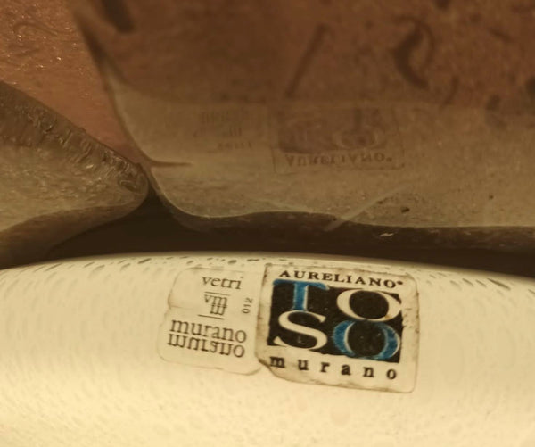 Vintage Murano Graniglia Glass Flush Mount by Aureliano Toso. Italy, 1960's.