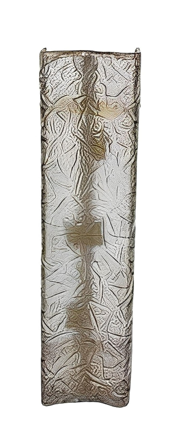 Set of Three Smoky Murano Glass Sconces Designed by Mazzega, Italy, 1960's.