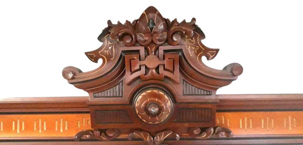 Victorian Renaissance Revival Mantel & Pier Mirror. U.S.A. Late 19th Century.