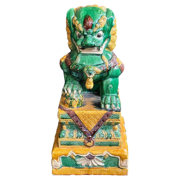 Pair of Late 19th Century Chinese Porcelain Foo Dogs