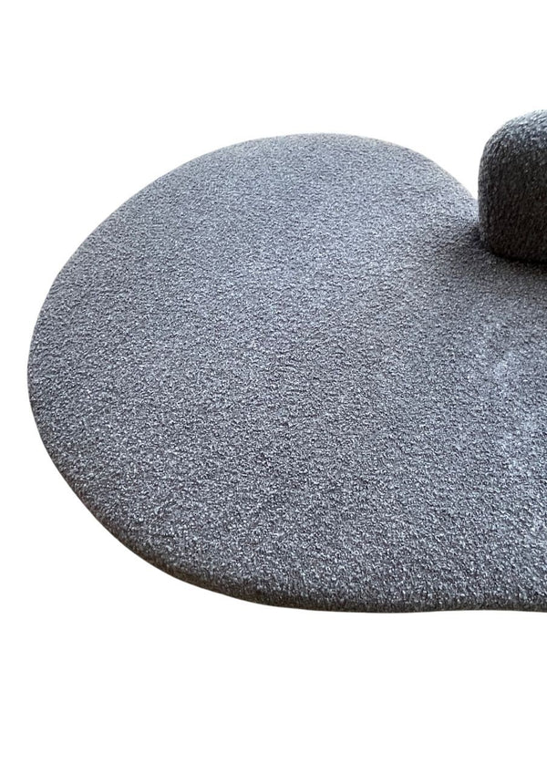 Vladimir Kagan Serpentine Sofa in Charcoal Black Fabric, U.S.A. 1970's.