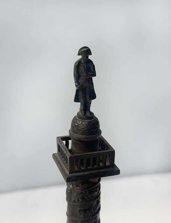 Small Bronze Statue of the Vendôme Column on Marble Base