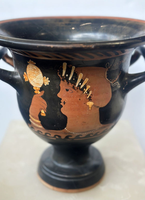 Ancient Apulian Magna Graecia Bell Krater, c. 350 BC.