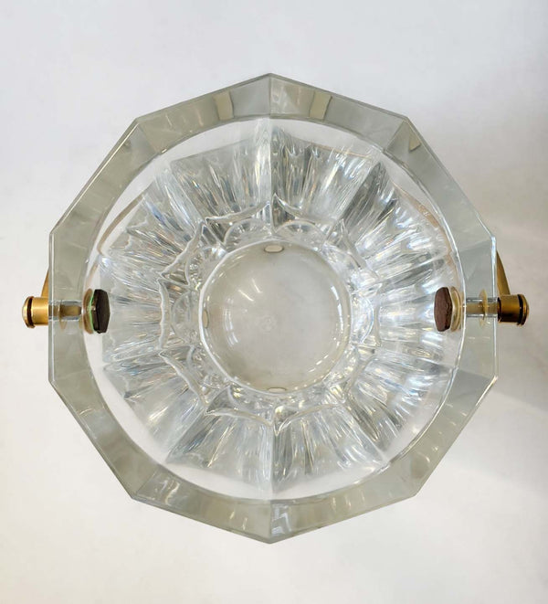 Cut Crystal & Gold-Plated Gilt Metal Baccarat Ice Bucket